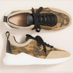 Like New Anthropologie Ashton Platform Sneakers in Camo